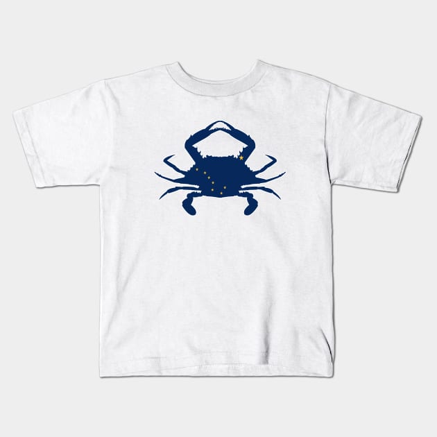 Alaska Crab Flag Kids T-Shirt by Wickedcartoons